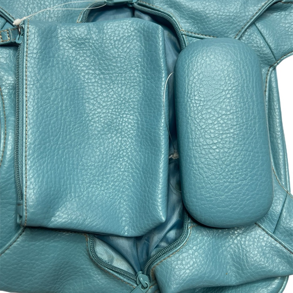 Vintage Stylish Tiffany Blue Shoulder button pocket Bag - Picture 4 of 4